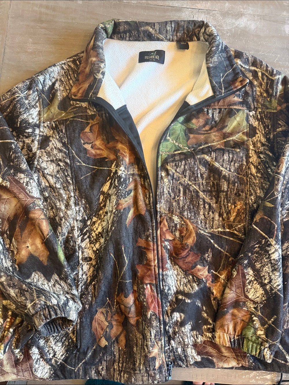 Men's Realtree Camo Fleece Jacket - Brown/Green